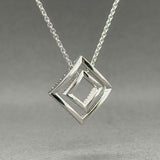 Estate 18K W Gold 0.49ctw I-J/VS2-SI1 Diamond Square Pendant