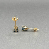 Estate 14K Y Gold 0.64ctw Sapphire Stud Earrings
