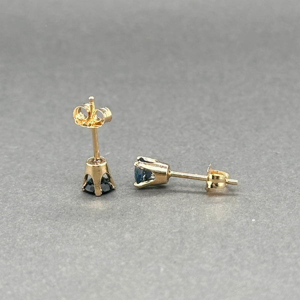 Estate 14K Y Gold 0.64ctw Sapphire Stud Earrings
