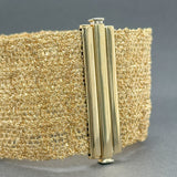 Estate 18K Y Gold Wide Woven Bracelet