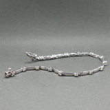 Estate 14K W Gold 0.95ctw Diamond Link Bracelet