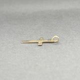 Estate 14K Y Gold 23mm Cross Pendant