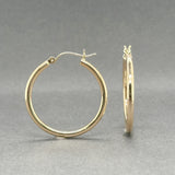Estate 14K Y Gold 29.7mm Hoop Earrings
