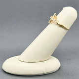 Estate 14K Y Gold 0.04ct G/SI1 Diamond Crucifix Ring