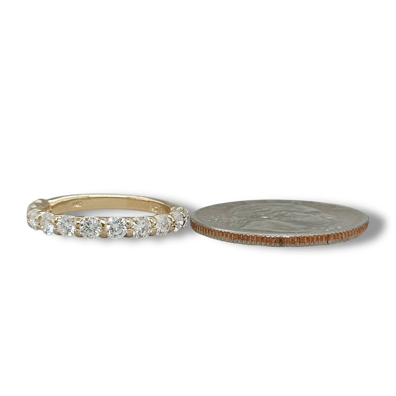 14K Y Gold 1.00ctw  G/I1 11 Diamond Band