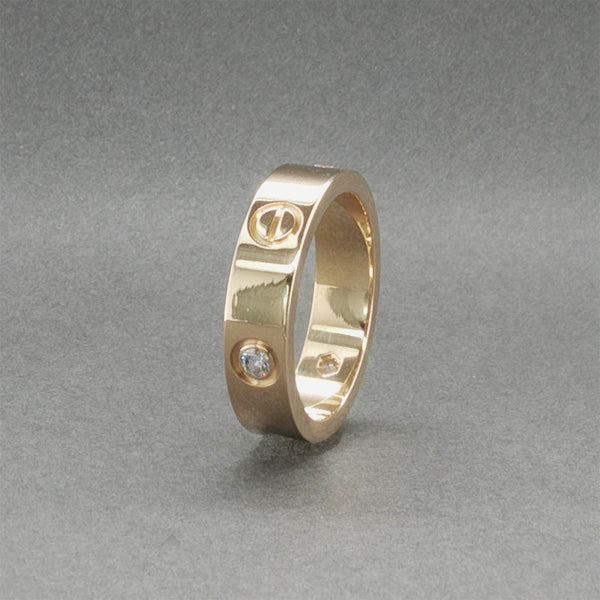Estate Cartier 18K Y Gold Love Classic 0.22ctw Diamond Ring