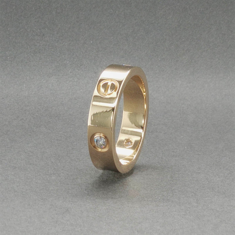 Estate Cartier 18K Y Gold Love Classic 0.22ctw Diamond Ring