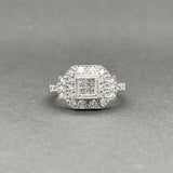 Estate 14K W Gold 0.63ctw G-H/VS2-SI2 Diamond Ring