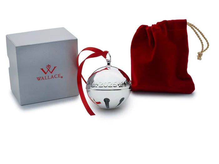 Wallace 2025 Silver-Plated Sleigh Bell Ornament, 55th Edition