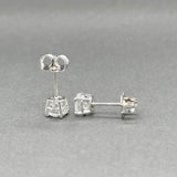 Estate 14K W Gold 0.73ctw F/SI2 Lab-Created Diamond Stud Earrings