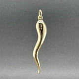 Estate 14K Y Gold 39.65mm Italian Horn Pendant