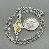 Estate Judith Ripka SS Quartz & CZ Pendant