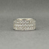 Estate 14K W Gold 2.41ctw G-H/SI2-I1 Diamond 3 Row Eternity Ring