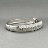 Estate Levian 14K W Gold 2.09ctw Chrysoberyl & 1.54ctw Diamond Bracelet