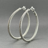 Estate David Yurman SS Classic Cable Hoop Earrings