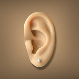 Estate 14K Y Gold 0.34ctw H-I/VS1-SI1 Diamond Stud Earrings