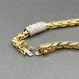 Estate 18K Y Gold 1.77ctw I-J/VS2-SI1 Diamond Station Bracelet