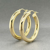 Estate 14K Y Gold 36.3mm Hoop Earrings