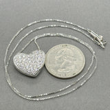 Estate 14K W Gold 1.45ctw G/SI1 Diamond Heart Pendant