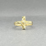 Estate 14K Y Gold Crucifix Ring