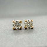 Estate 14K Y Gold 0.26ctw G-H/VS1-2 Diamond Stud Earrings