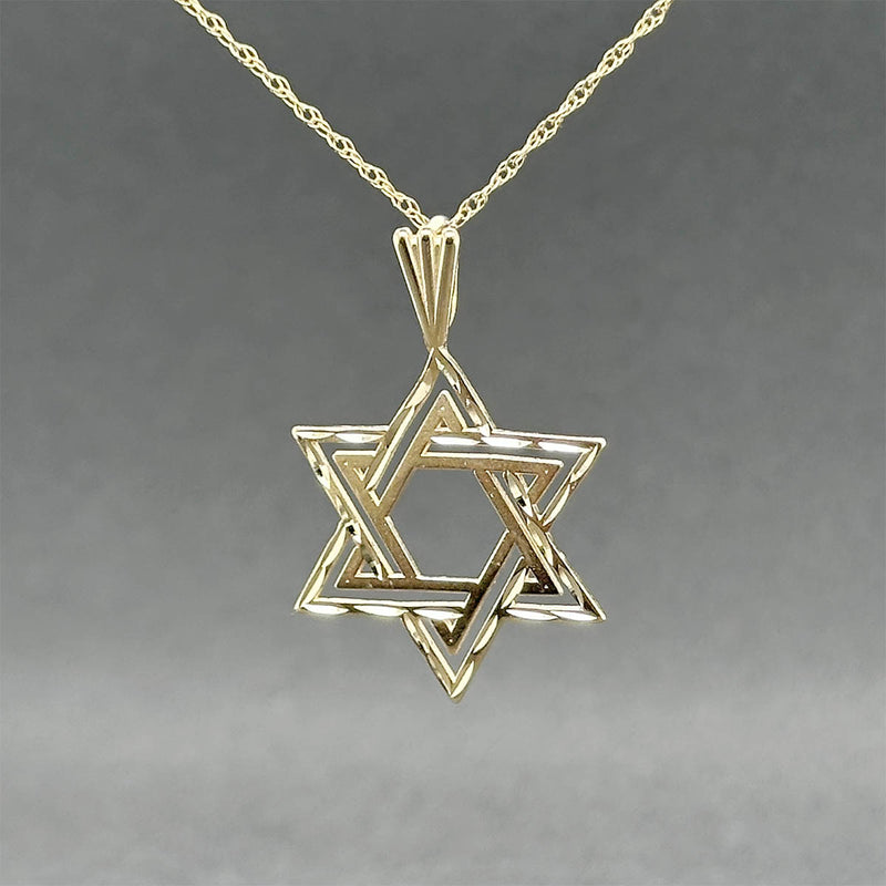 Estate 14K Y Gold Star of David Pendant