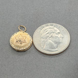 Estate 14K Y Gold Star of David Locket Pendant