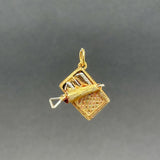 Estate 18K TT Sardine Can Pendant