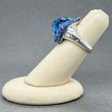 Estate 18K W Gold 17.84ctw Topaz, Sapphire, & Diamond Cocktail Ring