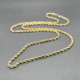 Estate 14K Y Gold 3.0mm 22” Rope Chain