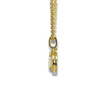 YGP Sterling Oval Pendant with 0.95ctw  E/VS1 Lab Created Diamonds