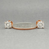 Estate 14K R Gold 0.28ctw H-I/SI2-I1 Diamond Cluster Stud Earrings