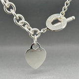 Estate Tiffany & Co. SS Heart Tag Toggle Necklace