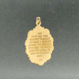 Estate 14K Y Gold Serenity Prayer Hands Pendant