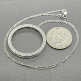 Estate 14K W Gold 0.70ctw H/SI1-2 Diamond Circle Pendant