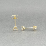 Estate 14K Y Gold 0.27ctw I-J/VS2-SI1 Trillion Diamond Stud Earrings