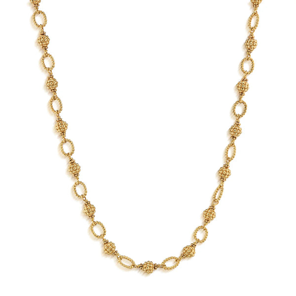 Brass YGP Berry & Bead Chain 18"