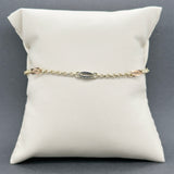 Estate 14K Tricolor Gold 10” Anklet