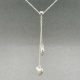Estate Tiffany & Co. SS Double Heart Y Drop Necklace