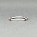 Estate 14K W Gold 0.53ctw Ruby Stacking Ring