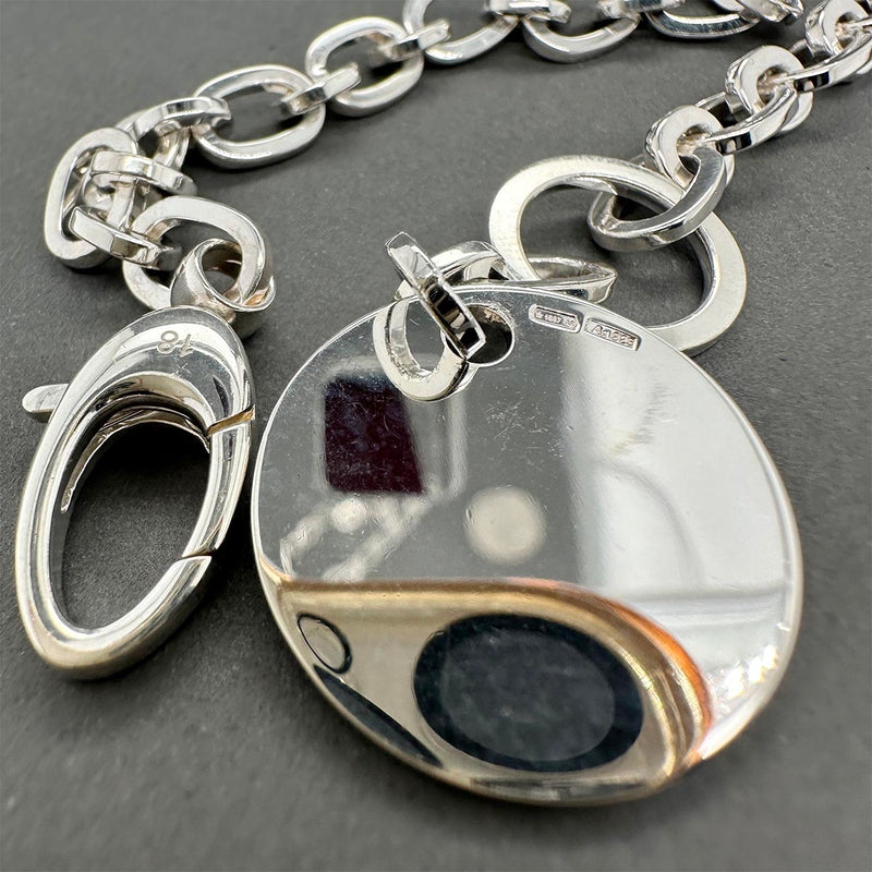 Estate Gucci SS Round Tag Bracelet