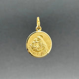 Estate 18K Y Gold Religious Medal Pendant