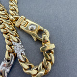 Estate Braccio 18K Y Gold 0.47ctw I-J/I1 Diamond Curb Link Chain