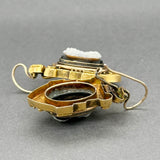 Estate Victorian 14K Y Gold Cameo 11.20ctw Onyx Dangle Earrings