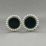 Estate Lagos SS Onyx Maya Circle Earrings