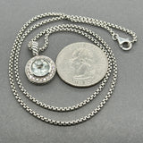 Estate David Yurman SS Prasiolite & Diamond Albion Pendant