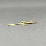 Estate 14K Y Gold 34.5mm Cross Pendant