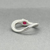 Estate 18K W Gold 1.04ct Ruby & 0.64ctw Diamond Ring
