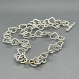 Estate David Yurman SS 18 Heart Link Necklace
