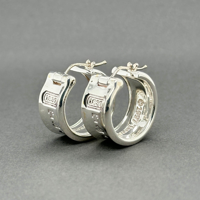Estate Tiffany & Co. SS 1837 Hoop Earrings